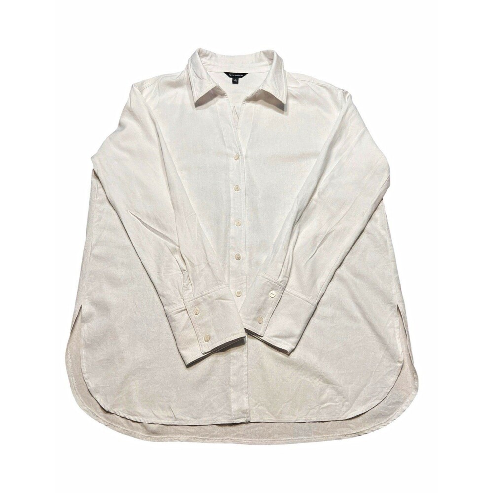 The Limited Women's White Button Front Blouse Long Sleeve Size M